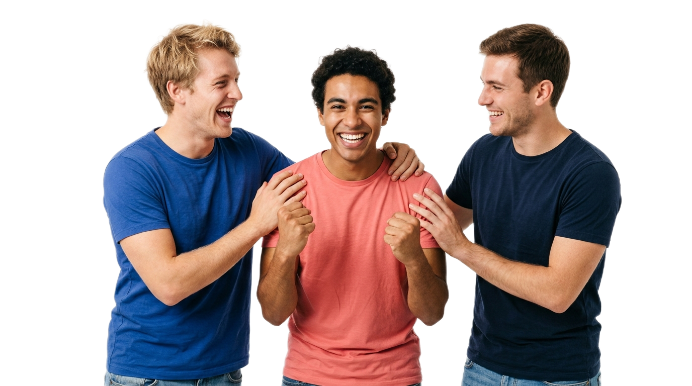 Team celebrating together
